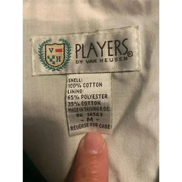 Players Men's Vintage Green Striped Windbreaker Jacket Size M - Picture 3 of 4